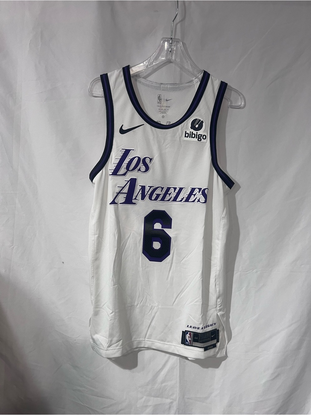 Nike Los Angeles White & Purple Basketball Jersey - #6